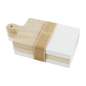 mud pie mini paulownia wood board, rectangle, 5.25" x 9.25"