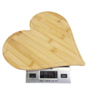 (Set of 12) 12" Heart Shaped Bulk Plain Bamboo Cutting Boards with Juice Groove | For Customized Engraving | Wholesale Premium Blank Board