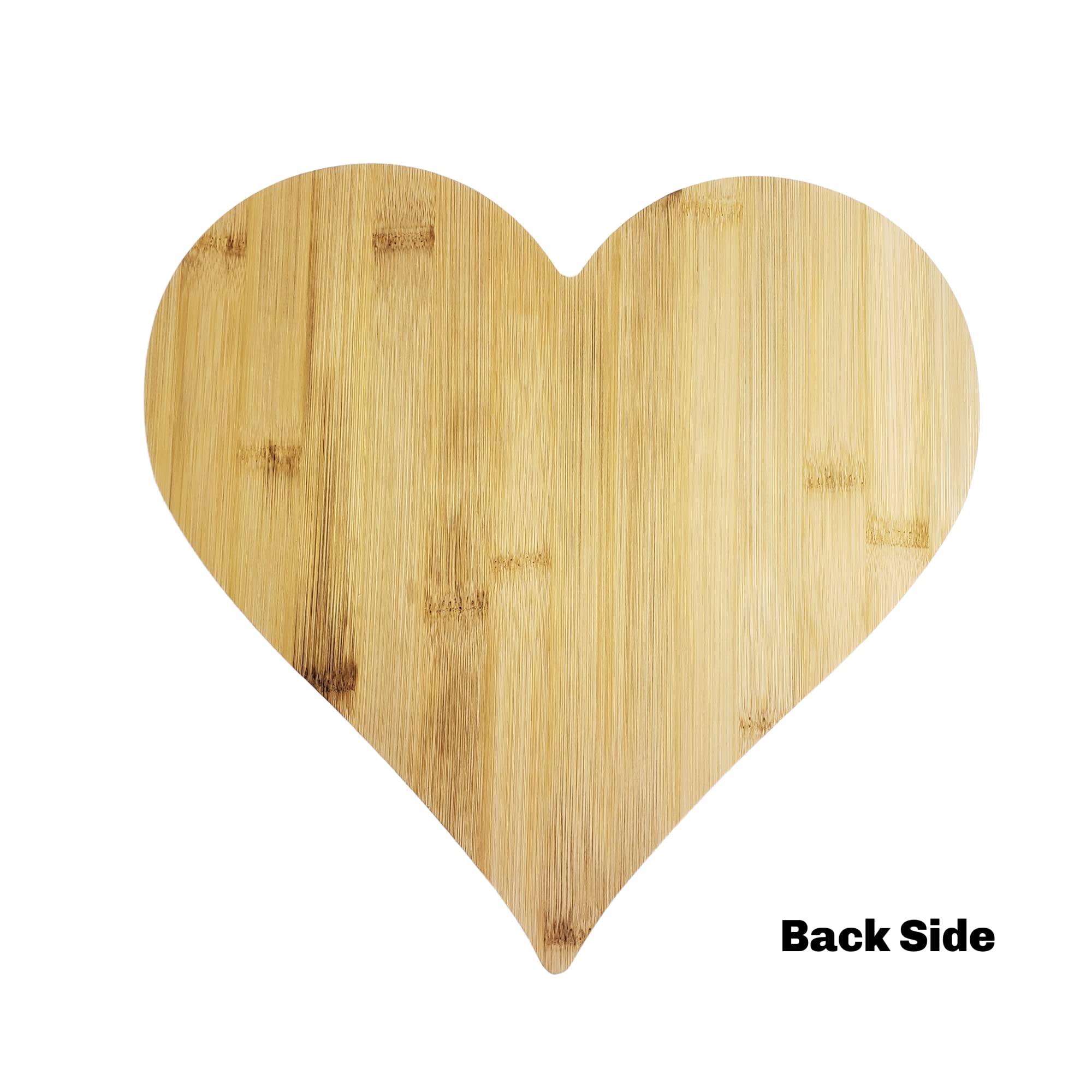 (Set of 12) 12" Heart Shaped Bulk Plain Bamboo Cutting Boards with Juice Groove | For Customized Engraving | Wholesale Premium Blank Board