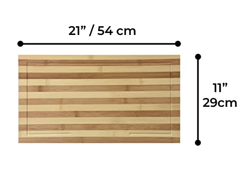 Hatillu - Premium Bamboo Wooden 21” x 11” Stove Top Cutting Board, for Gas or Electric Stovetop Sink Cover, RV Kitchen Chopping Block, with Juice Grooves, Adjustable Legs & Foldable Cooktop Board