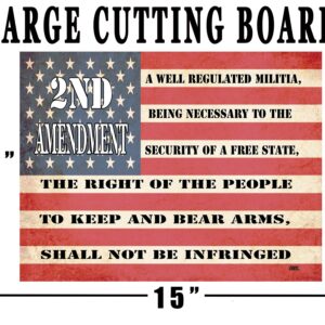 2nd Second Amendment Flag Glass Cutting Board Decorative American United States of America Design