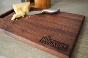 personalized laser engraved wood cutting board