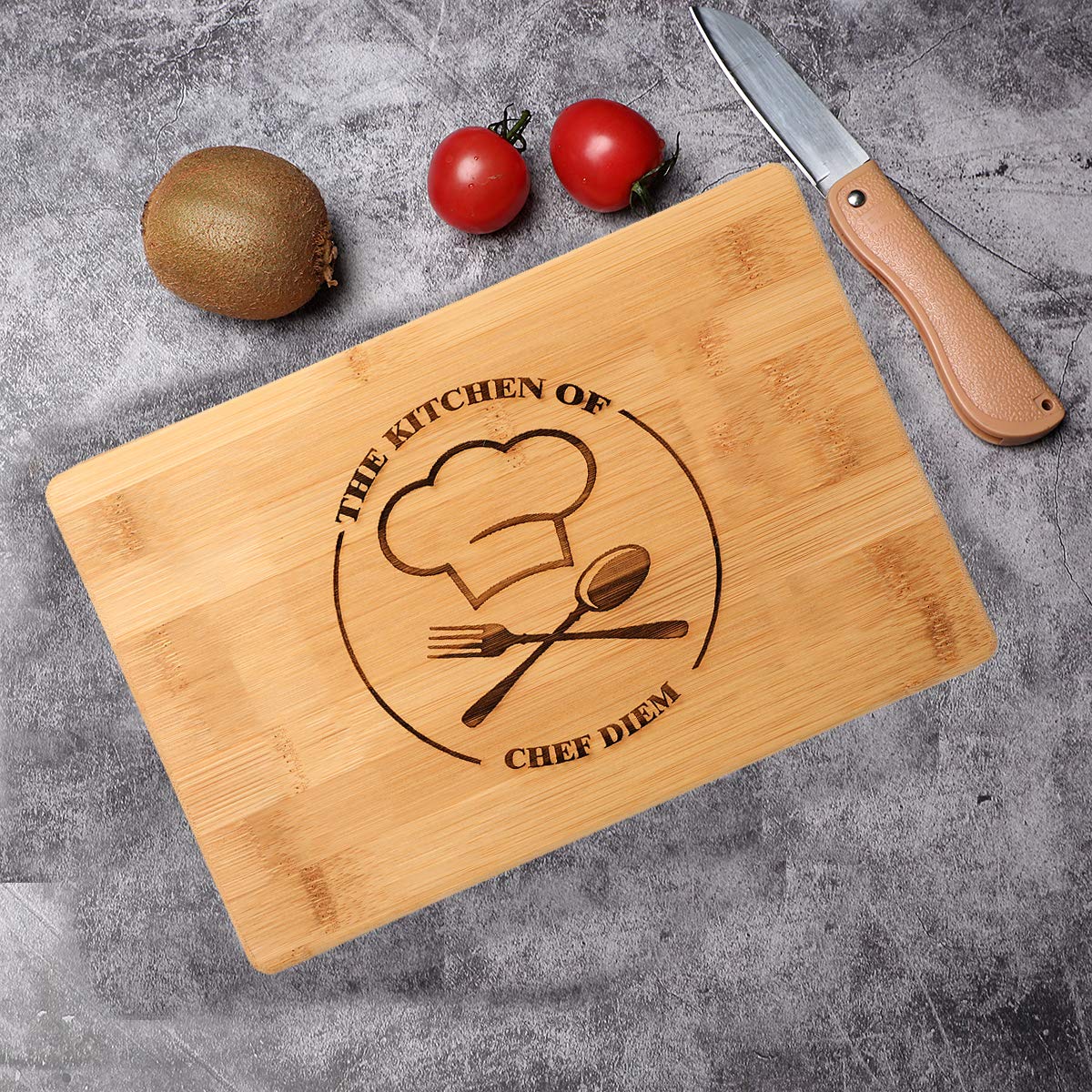 Personalized Cutting Board for Kitchen,Custom Bamboo Cutting Board with Laser Engraved Name, Engraved Cutting Board Home Gifts for Couples,Kitchen Cutting Boards for Housewarming Wedding Anniversary