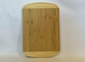 royal craft wood bamboo cutting boards for kitchen, wood chopping boards with juice groove, two tone bamboo (light and dark)