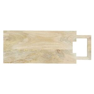 santa barbara design studio tablesugar mango wood charcuterie board, 24 x 9-inch, light wash