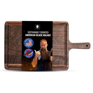coolina walnut serving board - perfect cutting board for chopping meet,chicken! made from durable walnut wood (12x9 inches)