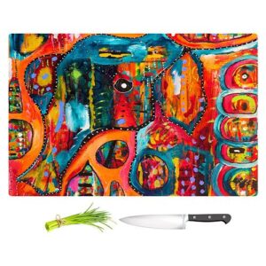 DiaNoche Kitchen Cutting Boards by Michelle Fauss - Abstract Elephant Unique Kitchen Slicing Dicing Bar Artistic Decorative