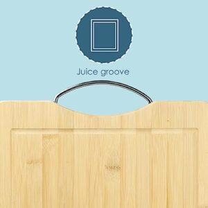 HOME BASICS CB44253 16 inch Bamboo Cutting Board with Handle