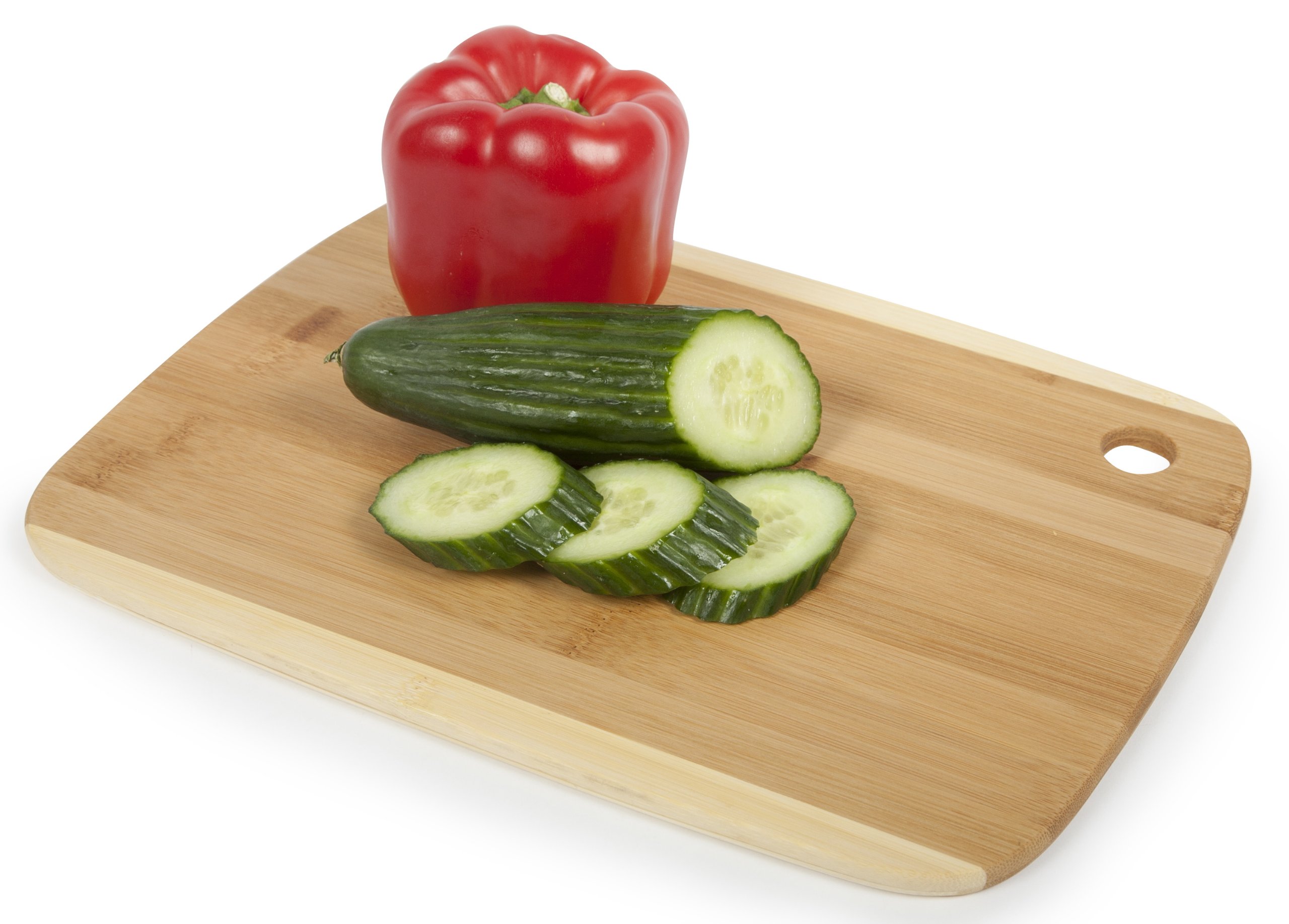 Core Bamboo Classic 2-Tone Cutting Board Combo Pack, Medium/Large