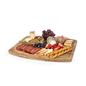 toscana - a picnic time brand ovale acacia cutting board, cheese boards charcuterie boards, wood serving platter, (acacia wood)