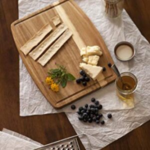 TOSCANA - a Picnic Time brand Ovale Acacia Cutting Board, Cheese Boards Charcuterie Boards, Wood Serving Platter, (Acacia Wood)