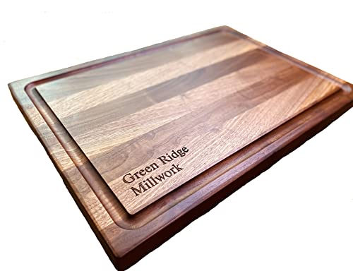 Green Ridge Millwork XL Walnut Cutting Board With Juice Groove 14"x20"x1.25"