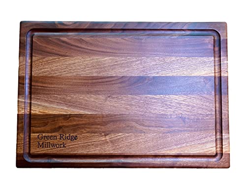 Green Ridge Millwork XL Walnut Cutting Board With Juice Groove 14"x20"x1.25"