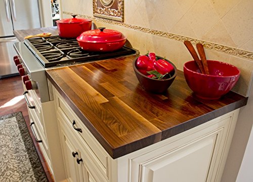 John Boos WALKCT-BL3025-V Blended Walnut Counter Top with Varnique Finish, 1.5" Thickness, 30" x 25"