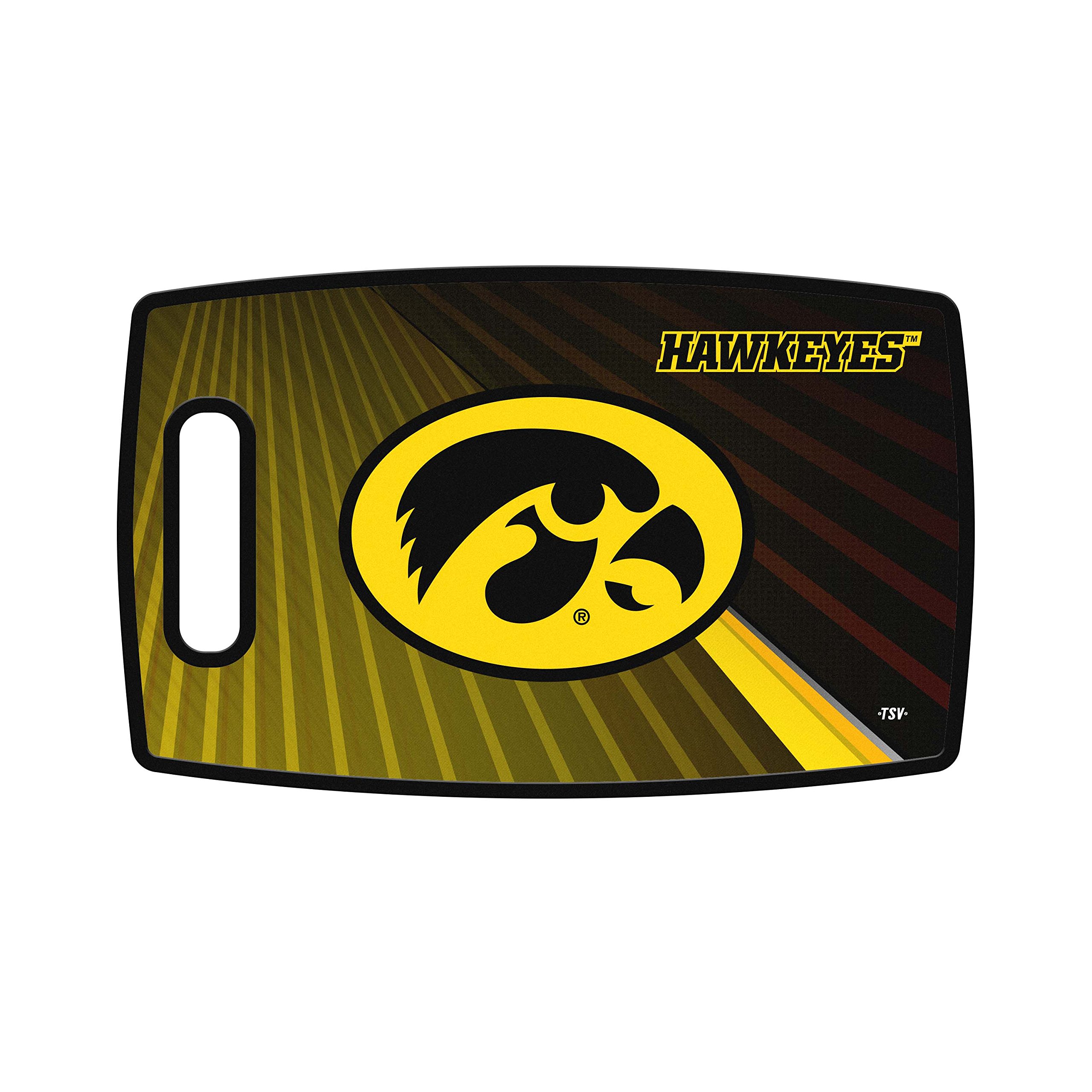 Sports Vault NCAA Iowa Hawkeyes Large Cutting Board, 14.5" x 9"