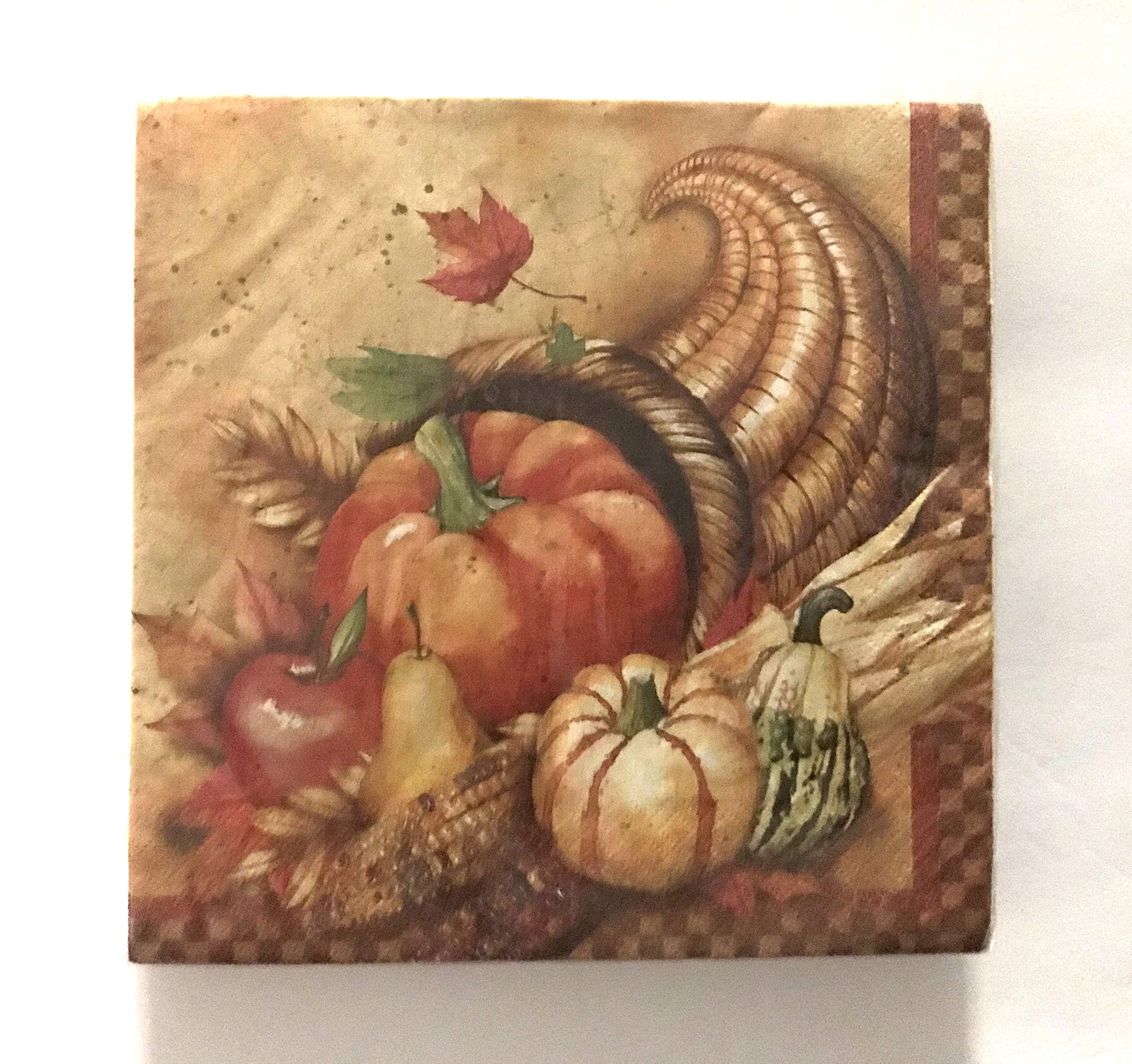 Fall Home Decor Country Glass Kitchen Cutting Board: Coming Home with the Harvest Pumpkin Blue Truck