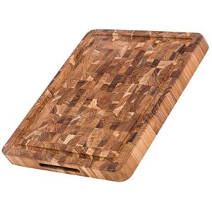 teakhaus 17 x 12 inch end grain butcher block cutting board