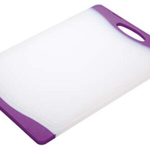 KitchenCraft CWBOARD350PUR Colourworks Polyethylene Reversible Cutting Board, 36.5 x 25 cm - Purple