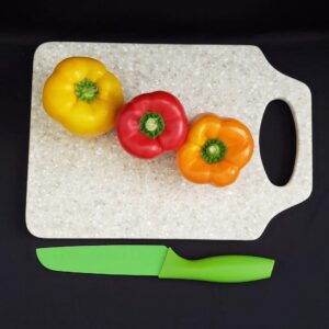 handi reclaimed solid surface (i.e. corian) cutting board and serving board