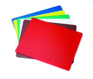 tablecraft products fcb1520a assorted color mats, 15" x 20" (pack of 6)
