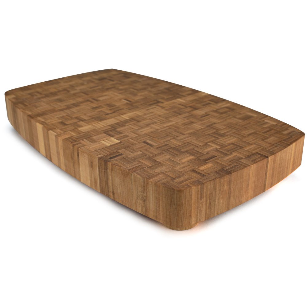 Kÿchen Dark Mocha Natural Bamboo Butcher Block, 19.5" x 11.75" x 2"