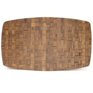 Kÿchen Dark Mocha Natural Bamboo Butcher Block, 19.5" x 11.75" x 2"