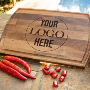 Logo Cutting Board | Custom Cutting Boards | Personalized Cutting Board | Personalized Charcuterie Board | Customize Cutting Boards | Charcuterie Boards | Wood Cutting Board (Arched)