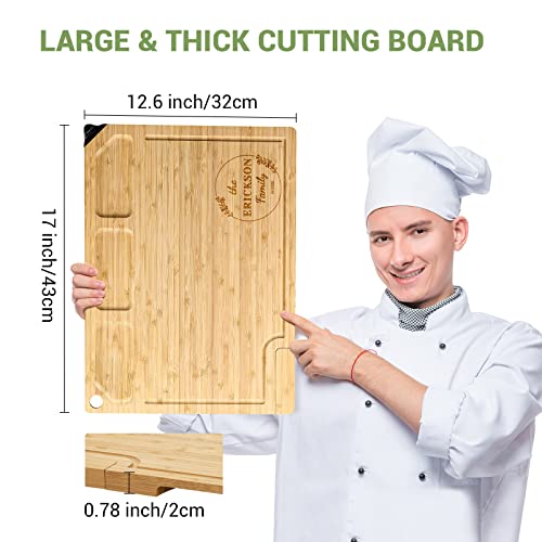 AW BRIDAL Personalized Cutting Board Wood Large Cutting Boards for Kitchen Chopping Board Charcuterie Boards - Wedding Gifts for the Couple, Anniversary Housewarming Gift//DK2101CPP01//