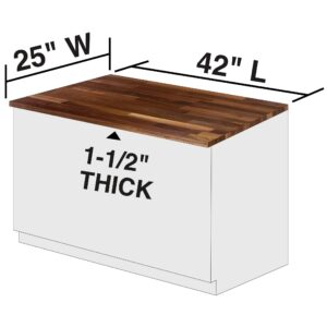 John Boos WALKCT-BL4225-O Blended Walnut Counter Top with Oil Finish, 1.5" Thickness, 42" x 25"