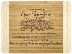 new grandma gifts, pregnancy announcement gift for grandma mom, mother's day thanksgiving christmas gift for grandma mother, engraved cutting board -you are going to be an amazing grandma