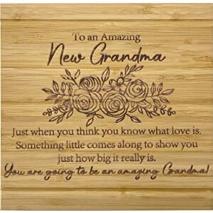 New Grandma Gifts, Pregnancy Announcement Gift for Grandma Mom, Mother's Day Thanksgiving Christmas Gift for Grandma Mother, Engraved Cutting Board -You Are Going to Be An Amazing Grandma