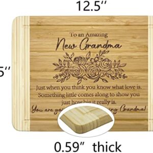 New Grandma Gifts, Pregnancy Announcement Gift for Grandma Mom, Mother's Day Thanksgiving Christmas Gift for Grandma Mother, Engraved Cutting Board -You Are Going to Be An Amazing Grandma