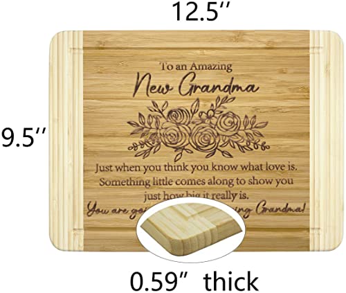 New Grandma Gifts, Pregnancy Announcement Gift for Grandma Mom, Mother's Day Thanksgiving Christmas Gift for Grandma Mother, Engraved Cutting Board -You Are Going to Be An Amazing Grandma