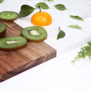 Uniharpa Cutting Board, Acacia Wood Cutting Board Solid Wood Marble Splicing Cutting Board Household Cutting Board for Meat Bread Fruits.