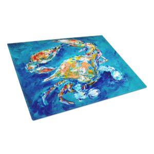 caroline's treasures mw1153lcb by chance crab glass cutting board large decorative tempered glass kitchen cutting and serving board large size chopping board
