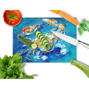 Caroline's Treasures MW1153LCB By Chance Crab Glass Cutting Board Large Decorative Tempered Glass Kitchen Cutting and Serving Board Large Size Chopping Board