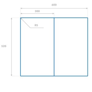 Tulup Glass Chopping Board - 2x11.81x20.47in/2x30x52cm - Tempered Glass Cutting Board - Splashback - Worktop Saver for Kitchen Protection - Splash Guard - Sun and dunes