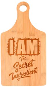 cooking gifts for women i am the secret ingredient paddle shaped bamboo cutting board