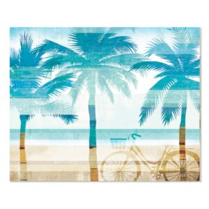 cut n' funnel beachscapes designer flexible plastic cutting board mat, 15" x 11.5", made in the usa, decorative, flexible, easy to clean