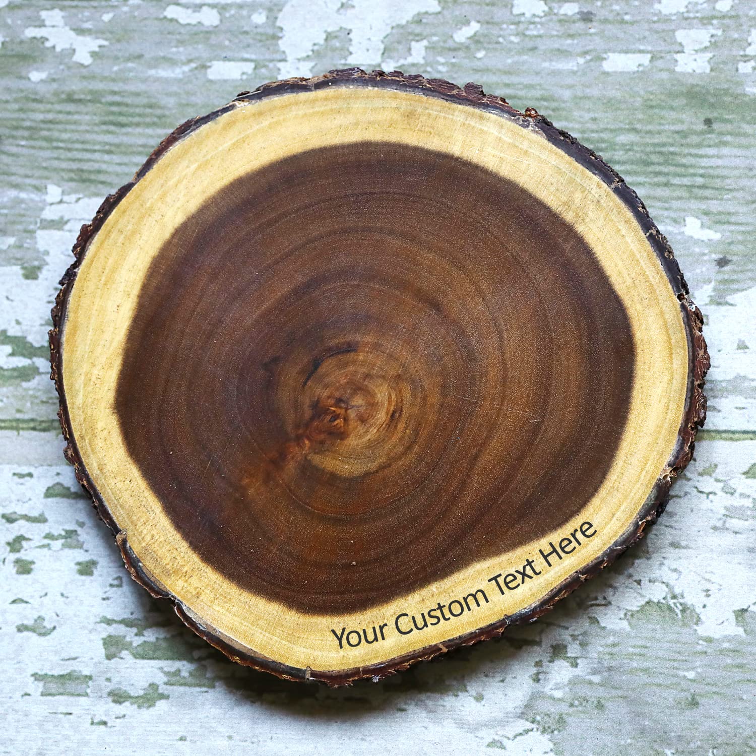 Man Made Woods Cutting Board – Round Wooden Charcuterie Board for Serving Crackers, Cheese, Hors D'oeuvres, Fruit and Bread – Natural Wood Cutting Boards for Kitchen