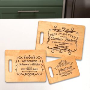 Custom Cutting Boards for Couple Personalized Husband Wife Cutting Board Bamboo Cutting Boards Wood Engraved