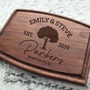 Personalized Cutting Board Custom Mr Mrs Cutting Board Wood Engraved Cutting Board