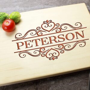 Personalized Cutting Board Custom Mr Mrs Cutting Board Wood Engraved Cutting Board