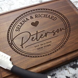 Personalized Cutting Board Custom Mr Mrs Cutting Board Wood Engraved Cutting Board