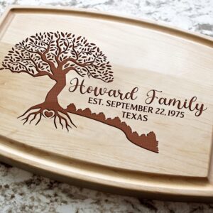 Personalized Cutting Board Custom Mr Mrs Cutting Board Wood Engraved Cutting Board