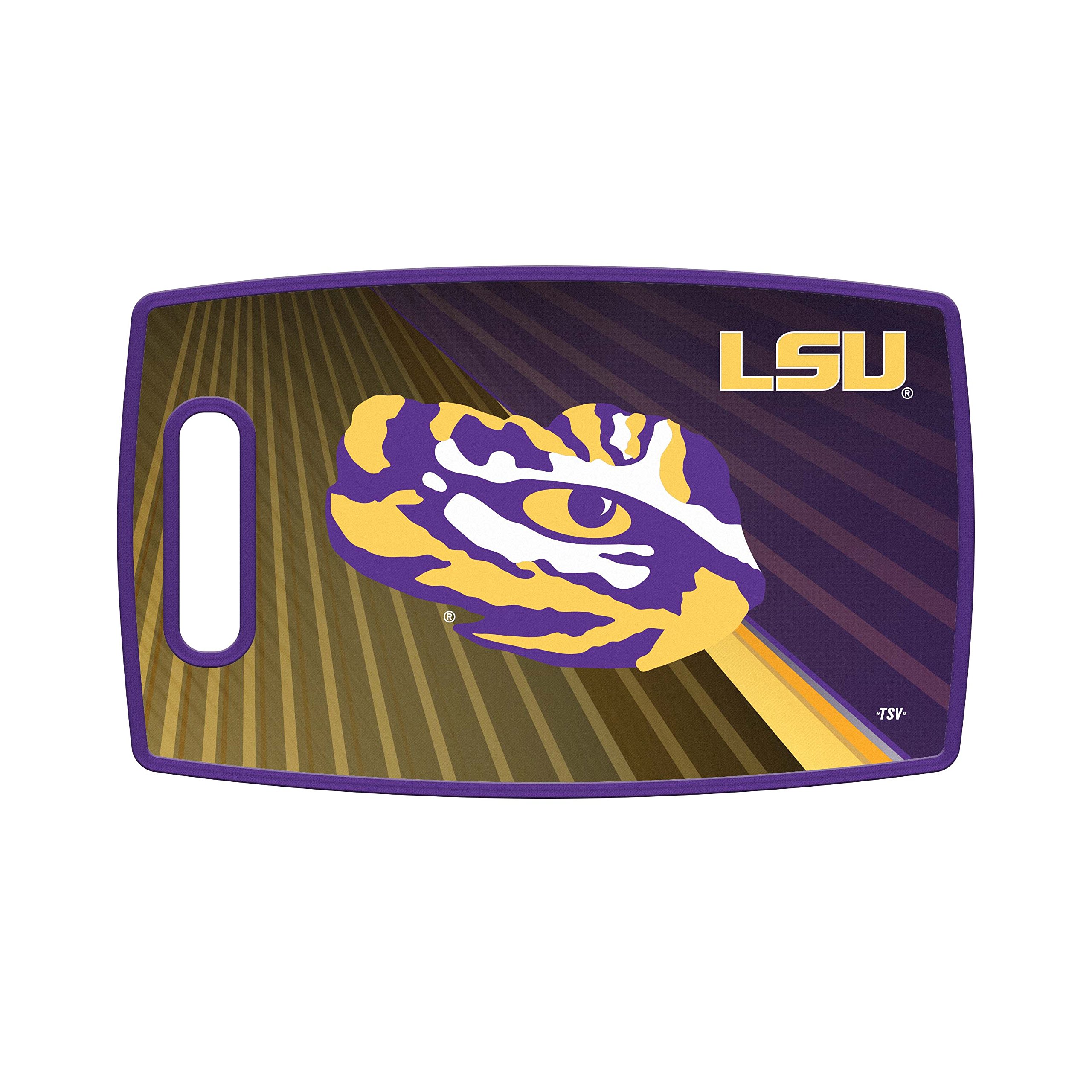 Sports Vault NCAA LSU Tigers Large Cutting Board, 14.5" x 9"