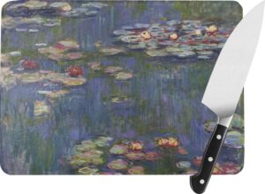 water lilies by claude monet rectangular glass cutting board - medium - 11"x8"
