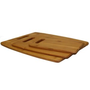 oceanstar 3-piece bamboo set cb1156 cutting board, one size, natural