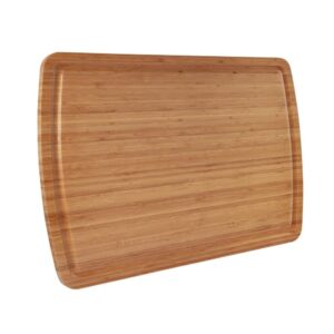 bamboo cutting board, 30 x 20 inch kitchen chopping board for meat, vegetables, fruits, bread, cheese with juice groove