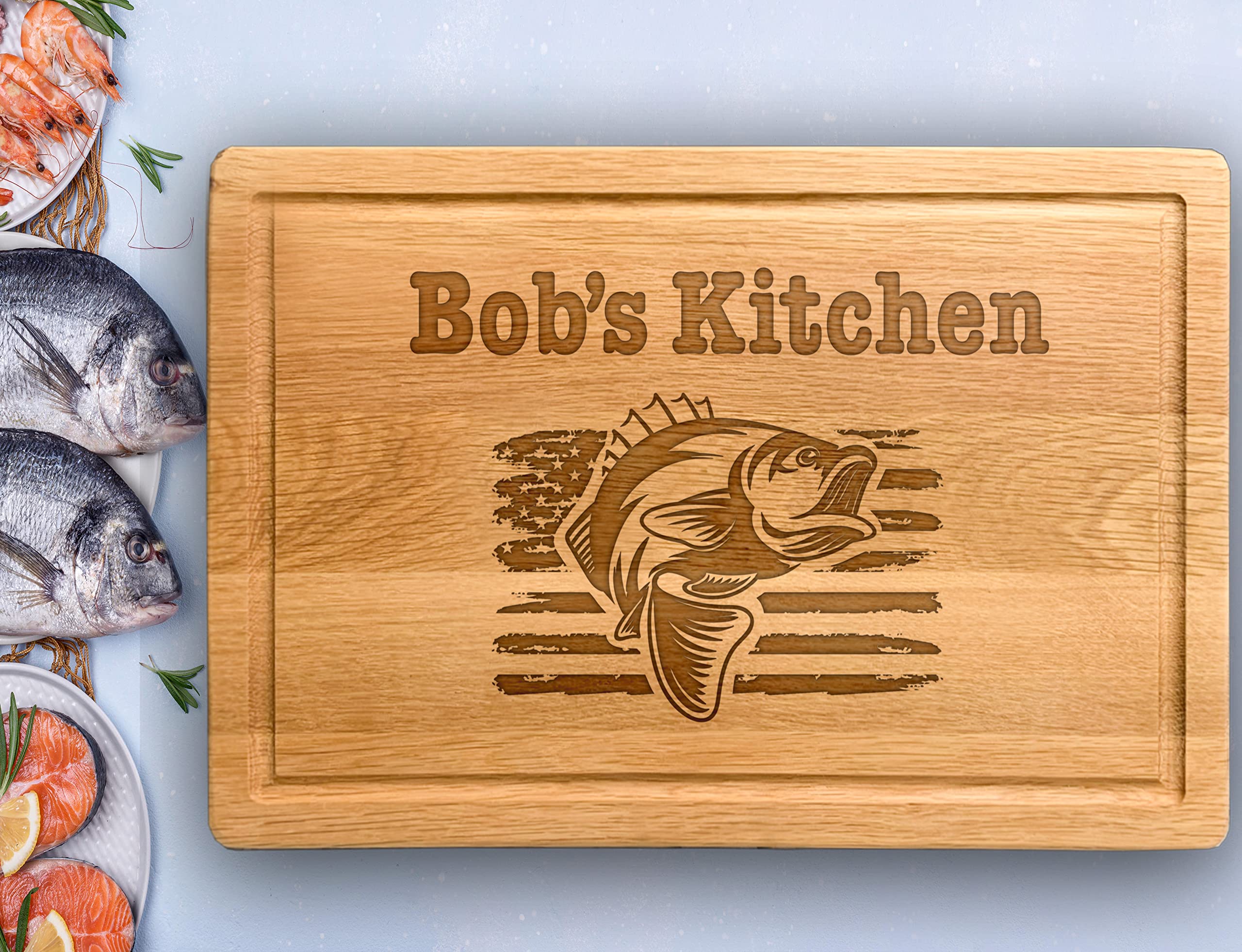 Personalized Walnut Cutting Boards, Custom Fathers Day Gift, USA Flag Sign, Bamboo Chopping Board For Meat, Dad Gifts, BBQ Grilling Gifts For Men, Kitchen Gift, Serving Tray, Chef Cooking Gifts